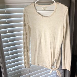 Madewell tan knotted top